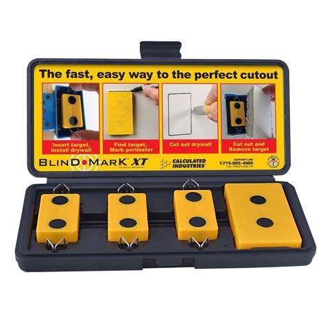 blind mark drywall electrical box locating tool kit 4-pieces|calculated industries blind mark drywall.